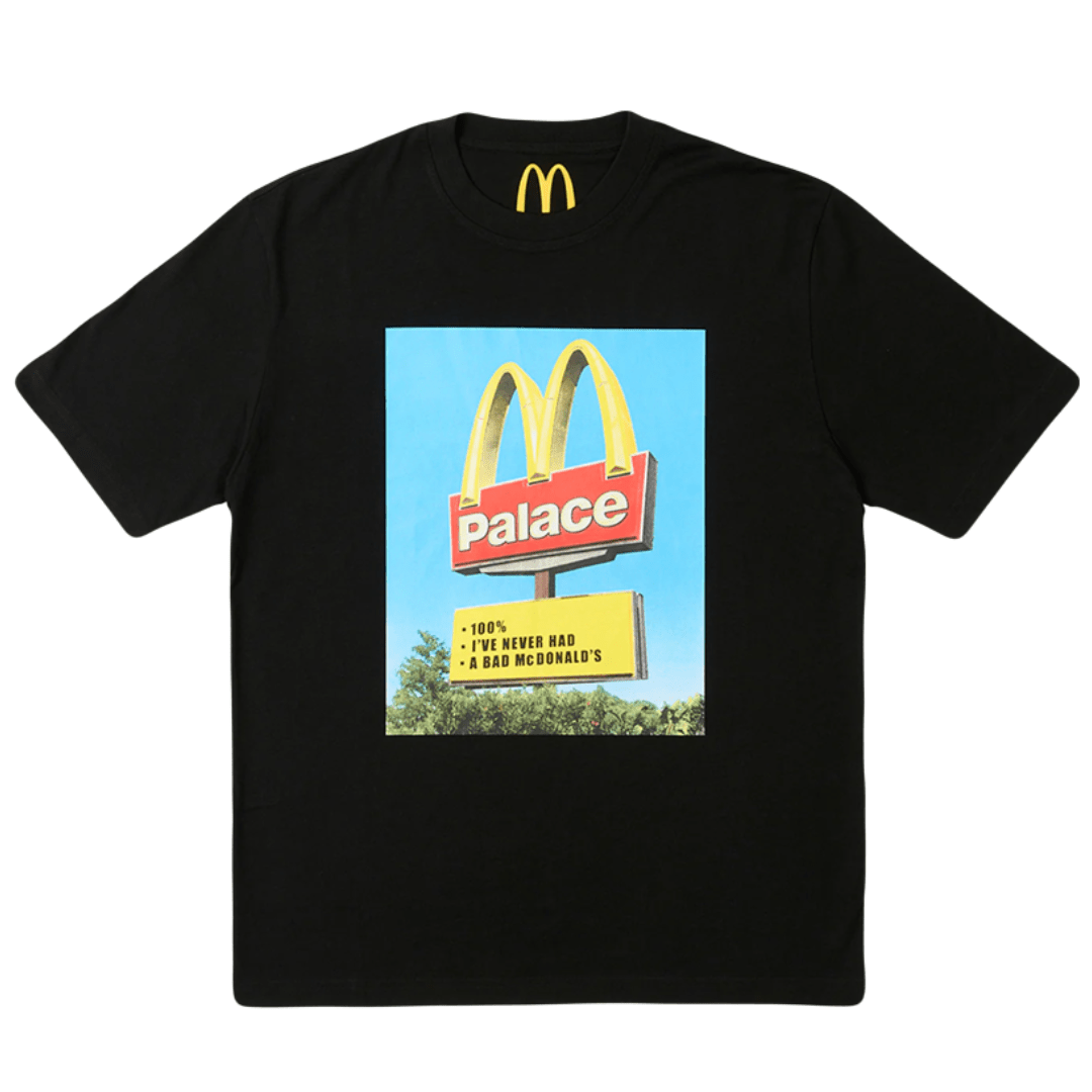 PALACE x MC DONALD'S Sign T-Shirt Black - Drizzle
