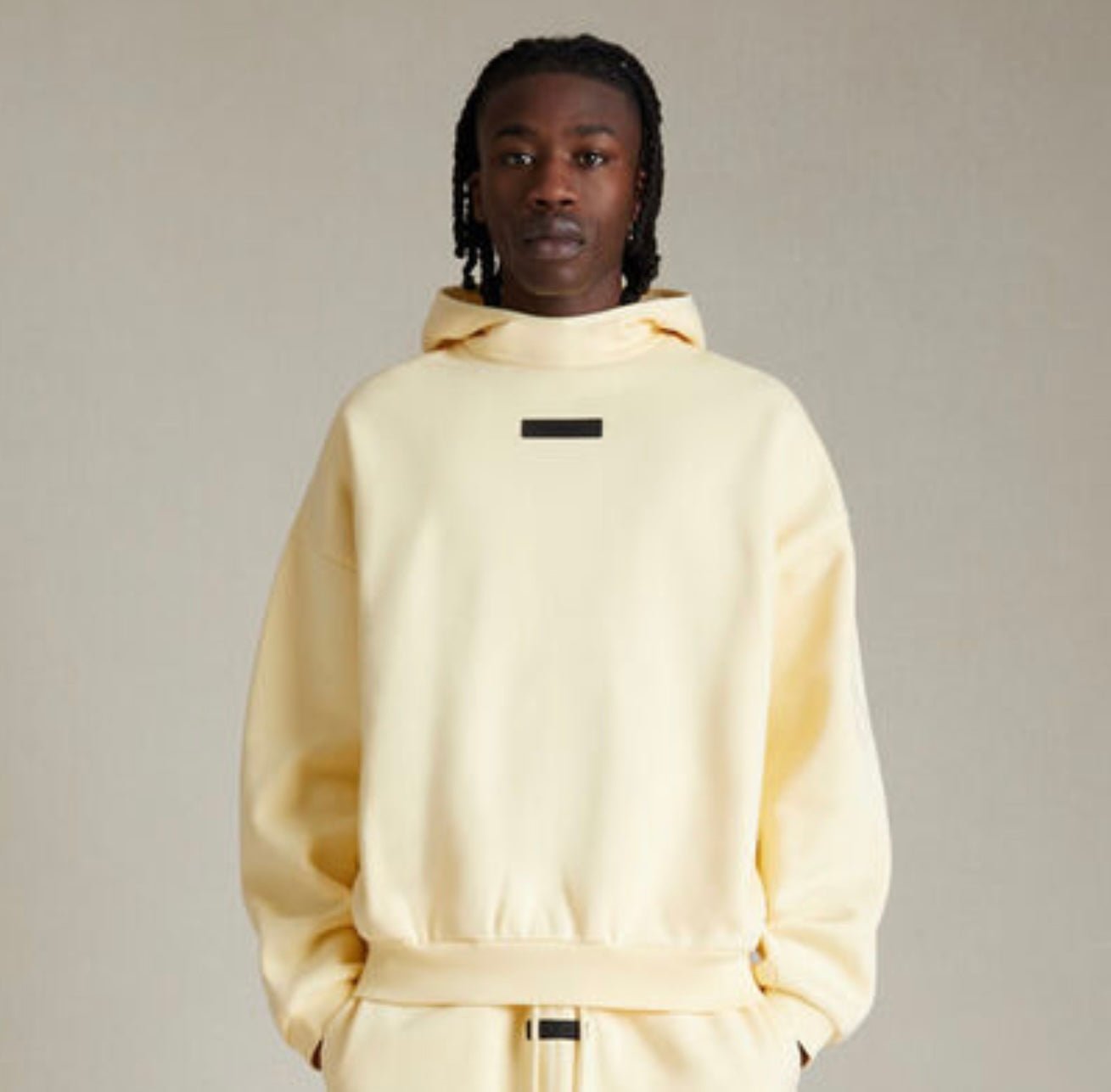 Fear of God Essentials Garden Yellow Hoodie - Drizzle