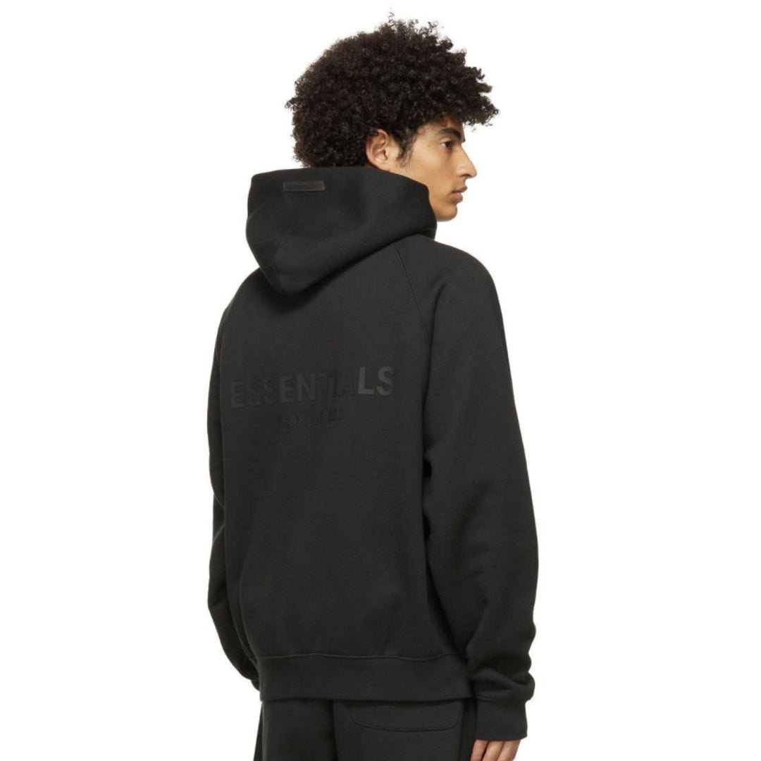 Fear Of God ESSENTIALS Pull-Over Hoodie Black Limo - Drizzle