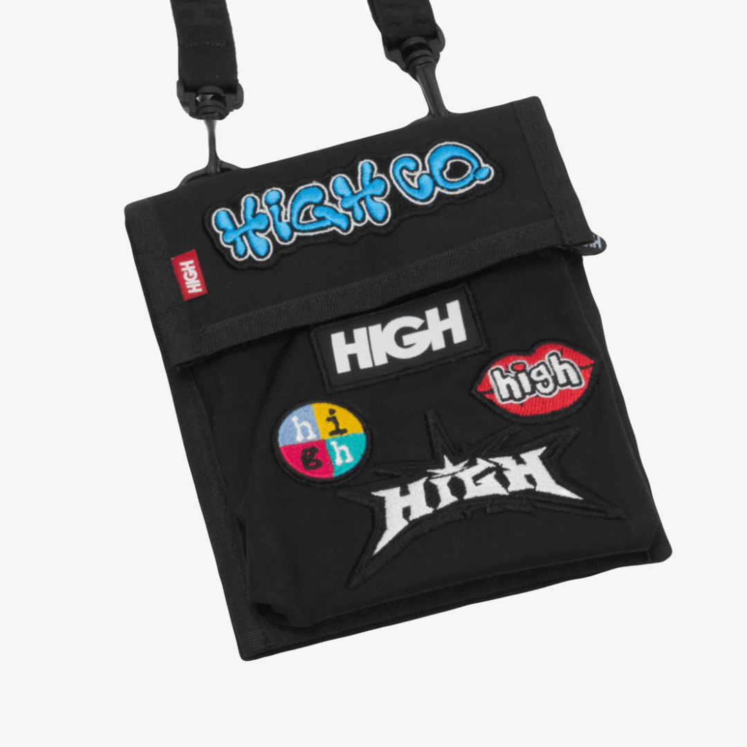 HIGH COMPANY Patch Shoulder Bag Black - Drizzle