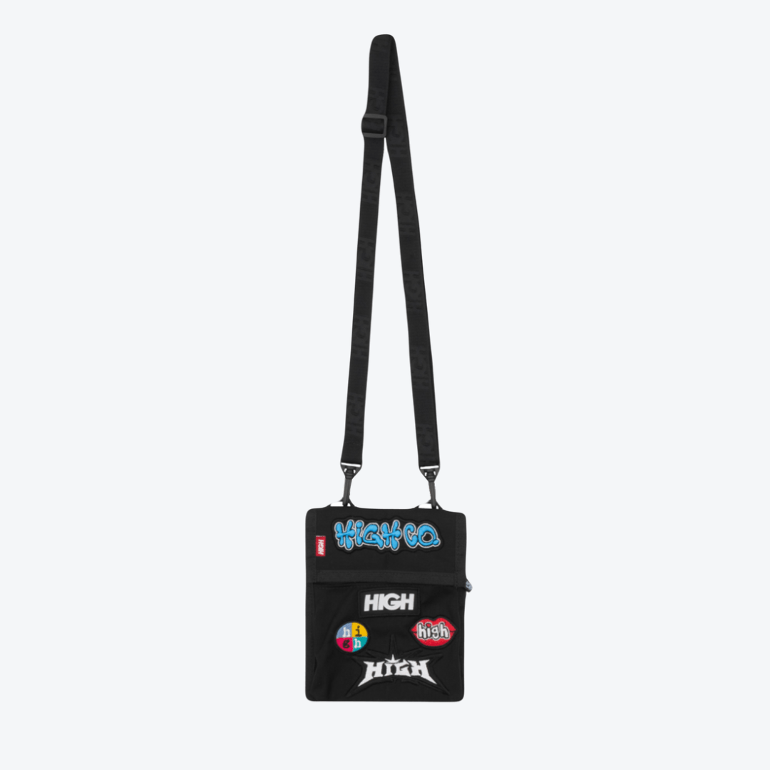 HIGH COMPANY Patch Shoulder Bag Black - Drizzle