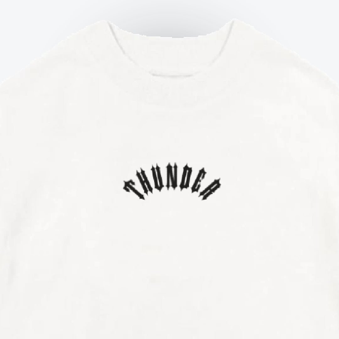 T-Shirt Oversized Thunder God Mini Curve White - Drizzle