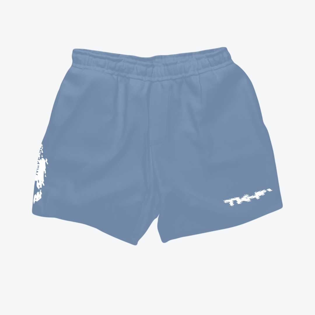 TK-F` Blue Sweatshirt Shorts - Drizzle